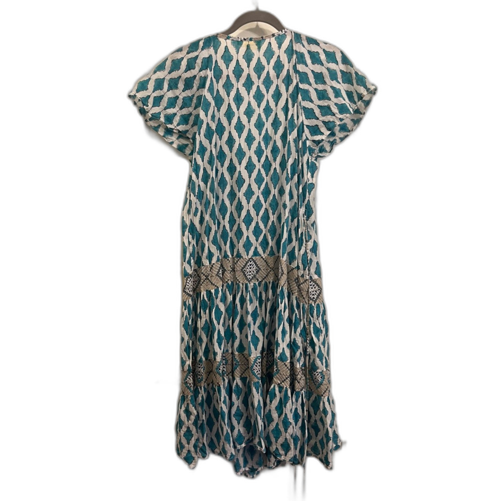 Roberta Roller Rabbit Green White Pattern Wrap Mi… - image 5